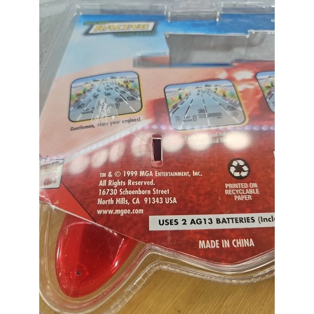 MGA Entertainment Super Auto Racing Handheld Electronic‎ Game LCD Red - New 1999